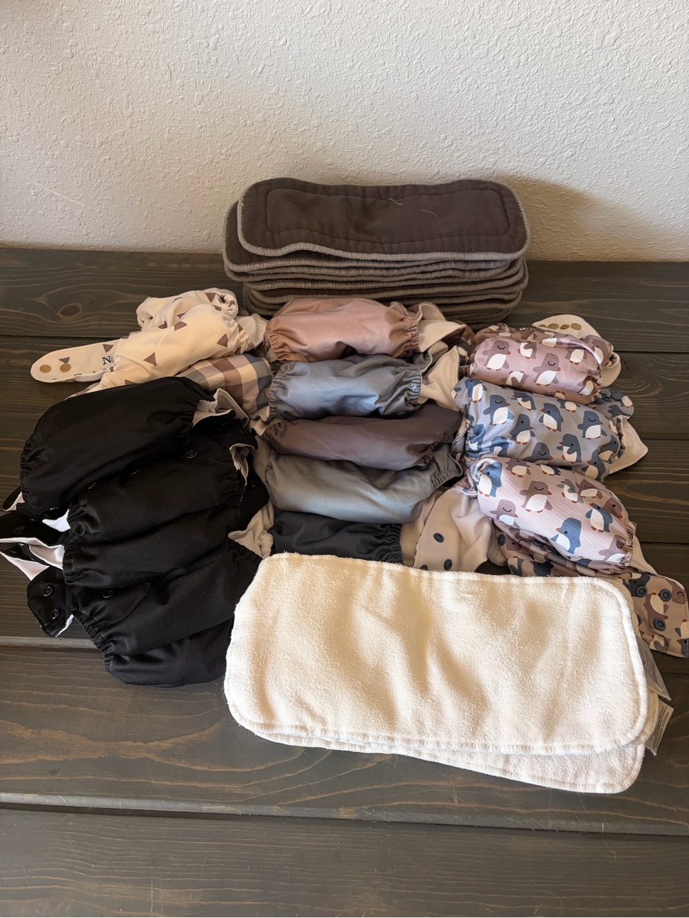 Nora’s Nusery Reusable Cloth diaper set - Neutral Mix-16 total